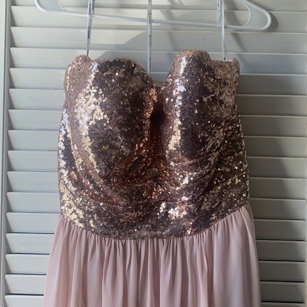 Sequined Strapless Dress - image 1